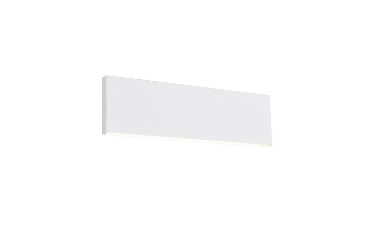 LED-WANDLEUCHTE - Weiss, Design, Kunststoff/Metall (28/8/4,5cm) - Novel