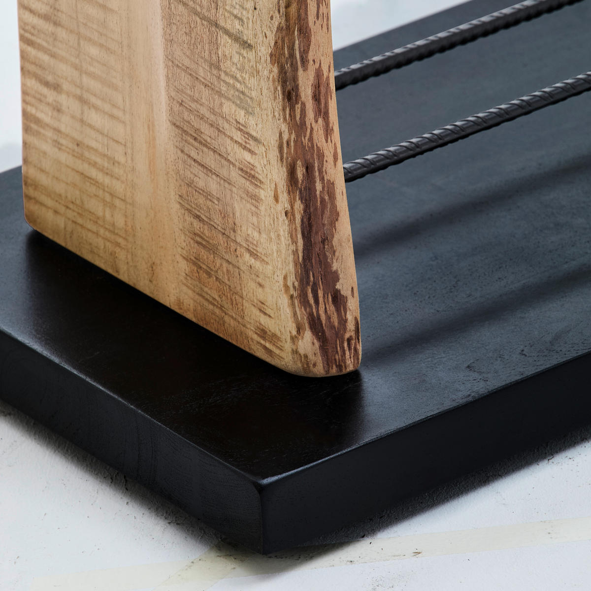 WEINREGAL   - Schwarz/Akaziefarben, LIFESTYLE, Holz/Metall (55/145/30cm) - Landscape