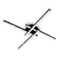 LED-TAKLAMPA 60/60/8,2 cm  - svart, Trend, metall/plast (60/60/8,2cm)