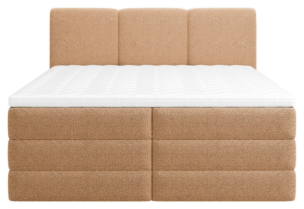 BOXSPRINGBETT 180/200 cm  in Terracotta  - Terracotta/Schwarz, Modern, Holz/Holzwerkstoff (180/200cm) - MID.YOU