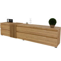 LOWBOARD  248,8/55,3/44 cm 2 Schublade(n) Beimöbel erhältlich, stehend  - Eichefarben, Natur, Holz (248,8/55,3/44cm) - Linea Natura