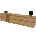 LOWBOARD  248,8/55,3/44 cm 2 Schublade(n) Beimöbel erhältlich, stehend  - Eichefarben, Natur, Holz (248,8/55,3/44cm) - Linea Natura