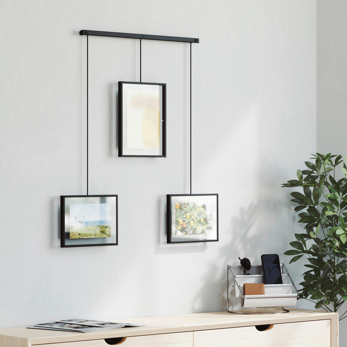 COLLAGERAM 45,7/2,5/67 cm  - svart, Design, metall/glas (45,7/2,5/67cm) - Umbra