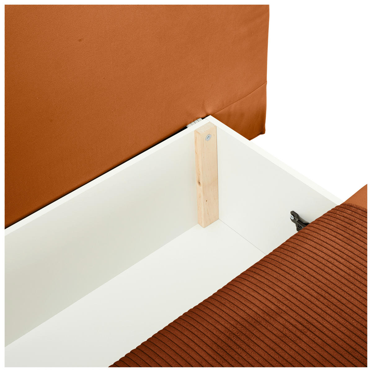 SCHLAFSOFA in Cord, Velours Rostfarben  - Rostfarben/Buchefarben, KONVENTIONELL, Holz/Textil (191/92/89cm) - Carryhome