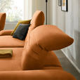ECKSOFA  in Teddystoff Cognac  280/170-195 cm  - Cognac/Schwarz, Design, Textil/Metall (280/170-195cm) - Dieter Knoll