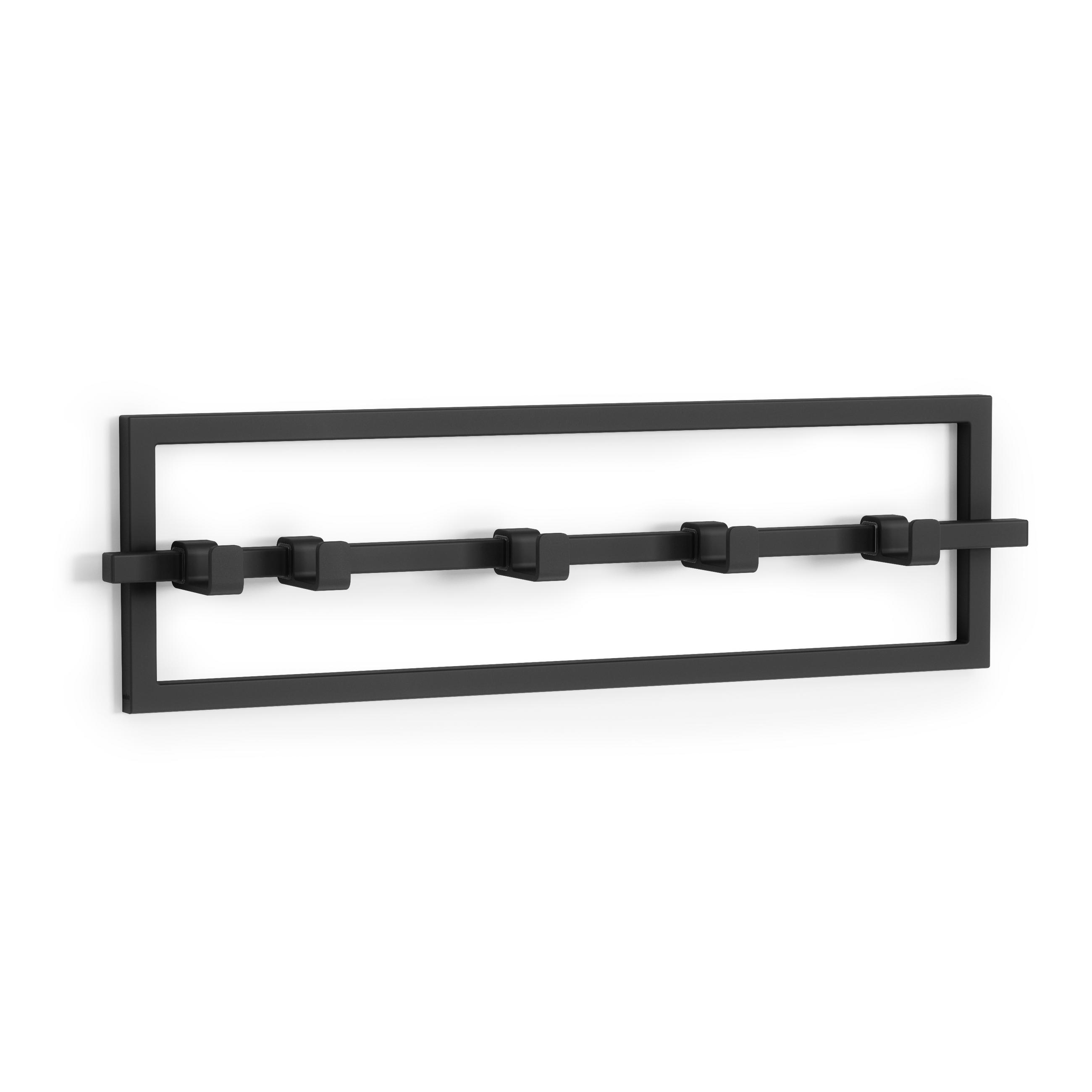 WANDGARDEROBE Schwarz - Schwarz, Basics, Metall (53/15/6cm) - Umbra