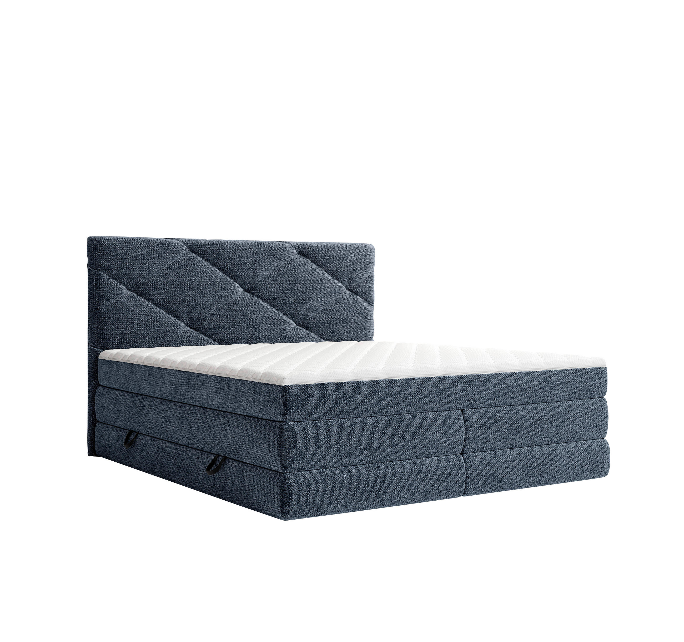 Carryhome Boxspringbett Dunkelblau 160x200 cm