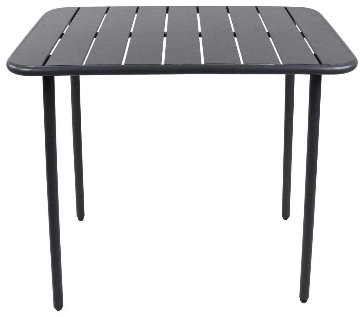 GARTENTISCH 80/55/72 cm Metall, Kunststoff Schwarz rechteckig  - Schwarz, Modern, Kunststoff/Metall (80/55/72cm) - Ambia Garden