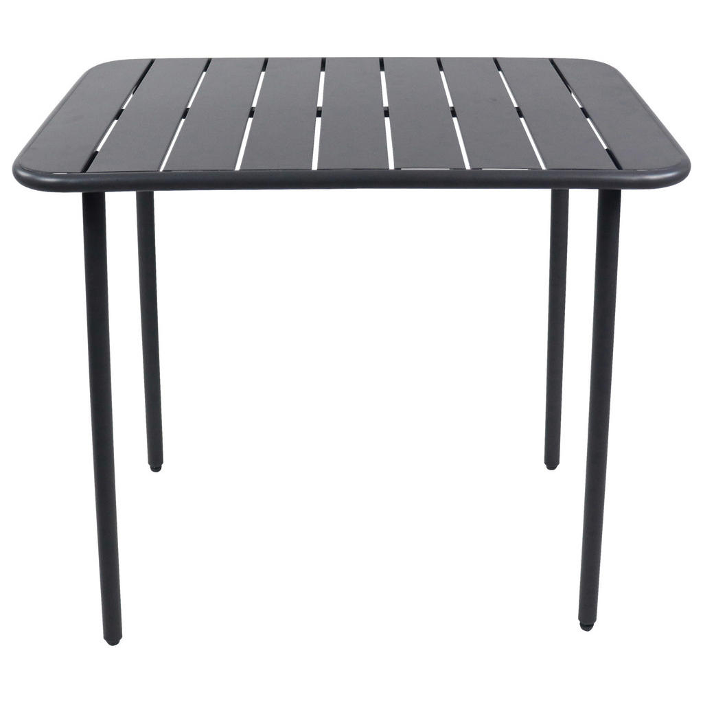 Thumbnail - Ambia Garden Gartentisch, Schwarz, Metall, Kunststoff, rechteckig, 55x72x80 cm, höhenverstellbar, klappbar, regenabweise...