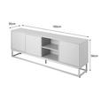 LOWBOARD  in 160/56/30 cm  - Kaschmir, Design, Holzwerkstoff/Metall (160/56/30cm) - Xora