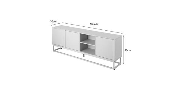 LOWBOARD  in 160/56/30 cm  - Kaschmir, Design, Holzwerkstoff/Metall (160/56/30cm) - Xora