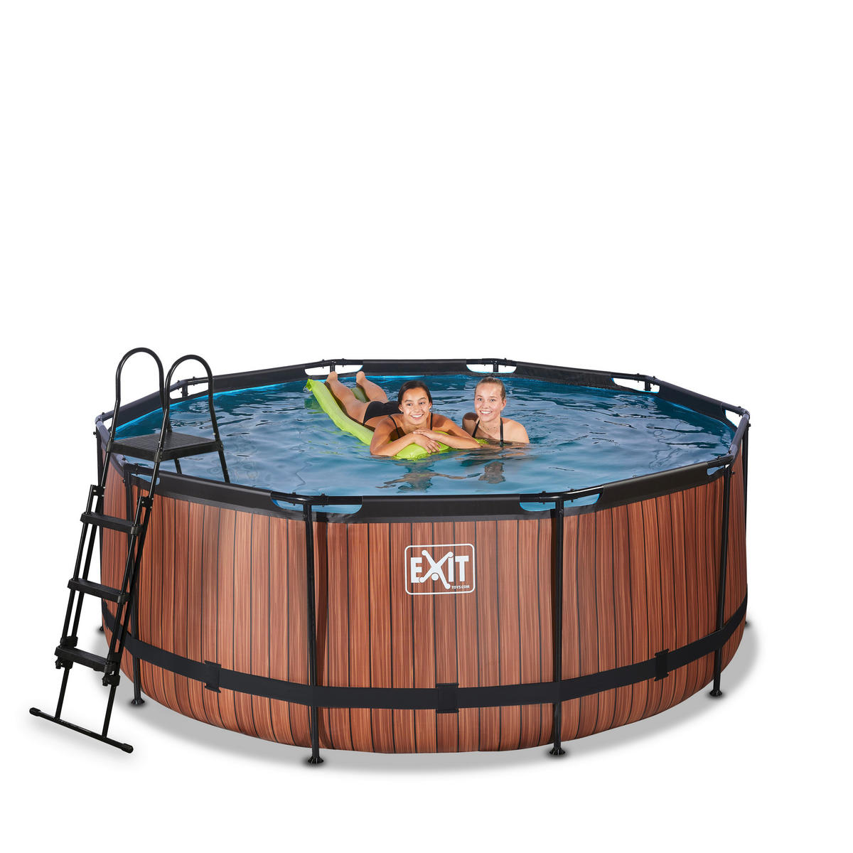 EXIT POOL WOOD 360X122 Wood 360/122 cm  - Braun, KONVENTIONELL, Metall (360/122cm) - EXIT Toys