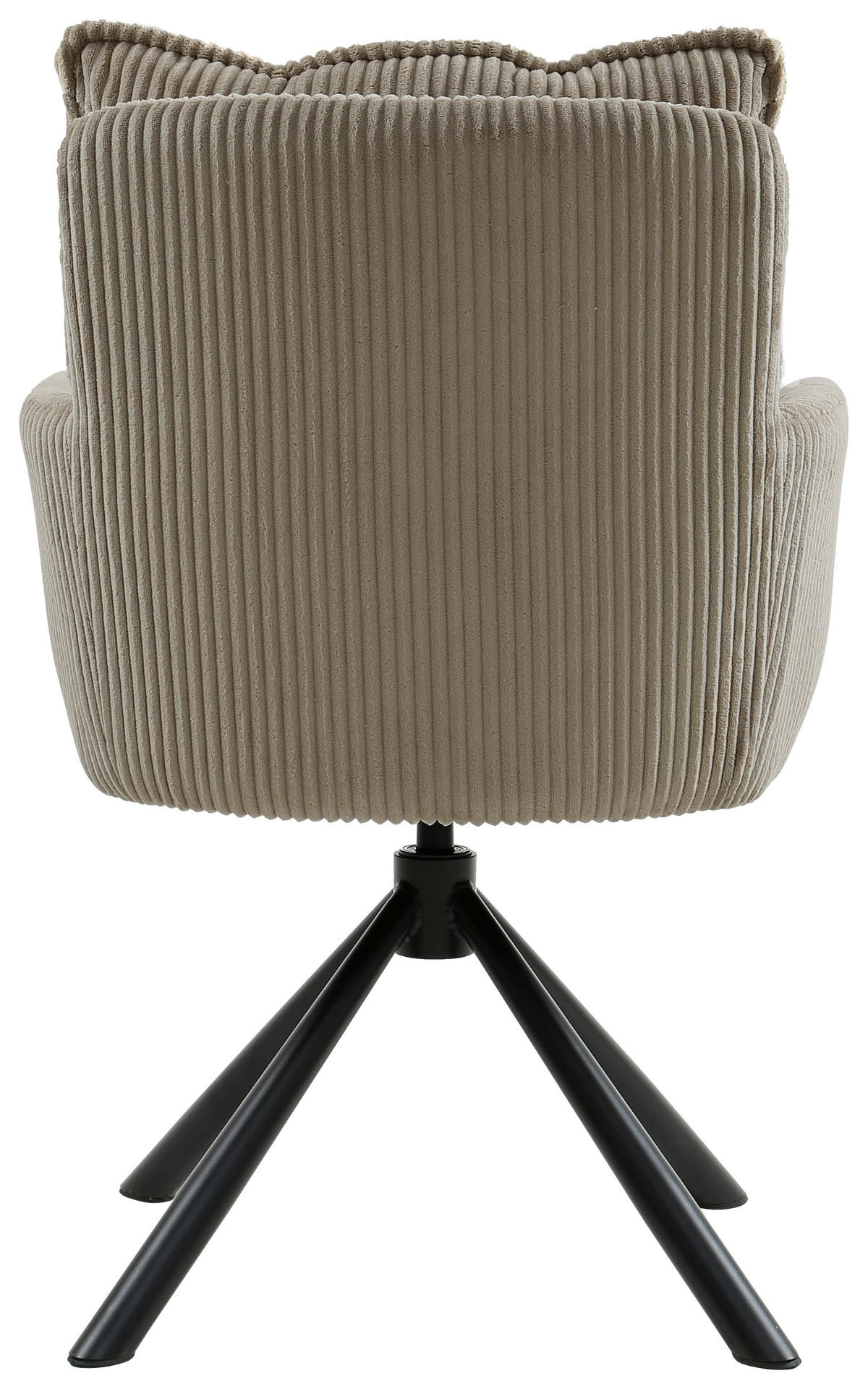 ARMLEHNSTUHL  in Eisen Cord  - Schwarz/Cappuccino, Design, Textil/Metall (61/90/67cm) - Carryhome