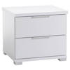SÄNGBORD i vit  - vit/silver, Basics (46/43/42cm) - P & B