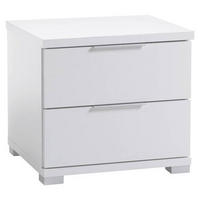 SÄNGBORD i vit  - vit/silver, Basics (46/43/42cm) - P & B