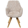 ARMLEHNSTUHL in Holz, Textil Beige  - Beige/Naturfarben, KONVENTIONELL, Holz/Textil (59/85/65cm) - Linea Natura