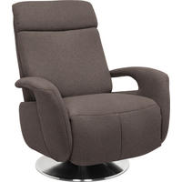 RELAXSESSEL in Textil Braun  - Edelstahlfarben/Braun, Konventionell, Textil/Metall (84/109/88cm) - Beldomo System