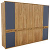 KLEIDERSCHRANK in Eiche Artisan, Wildeiche, Anthrazit  - Wildeiche/Anthrazit, Konventionell, Glas/Holz (305,6/225/58,5cm) - Linea Natura