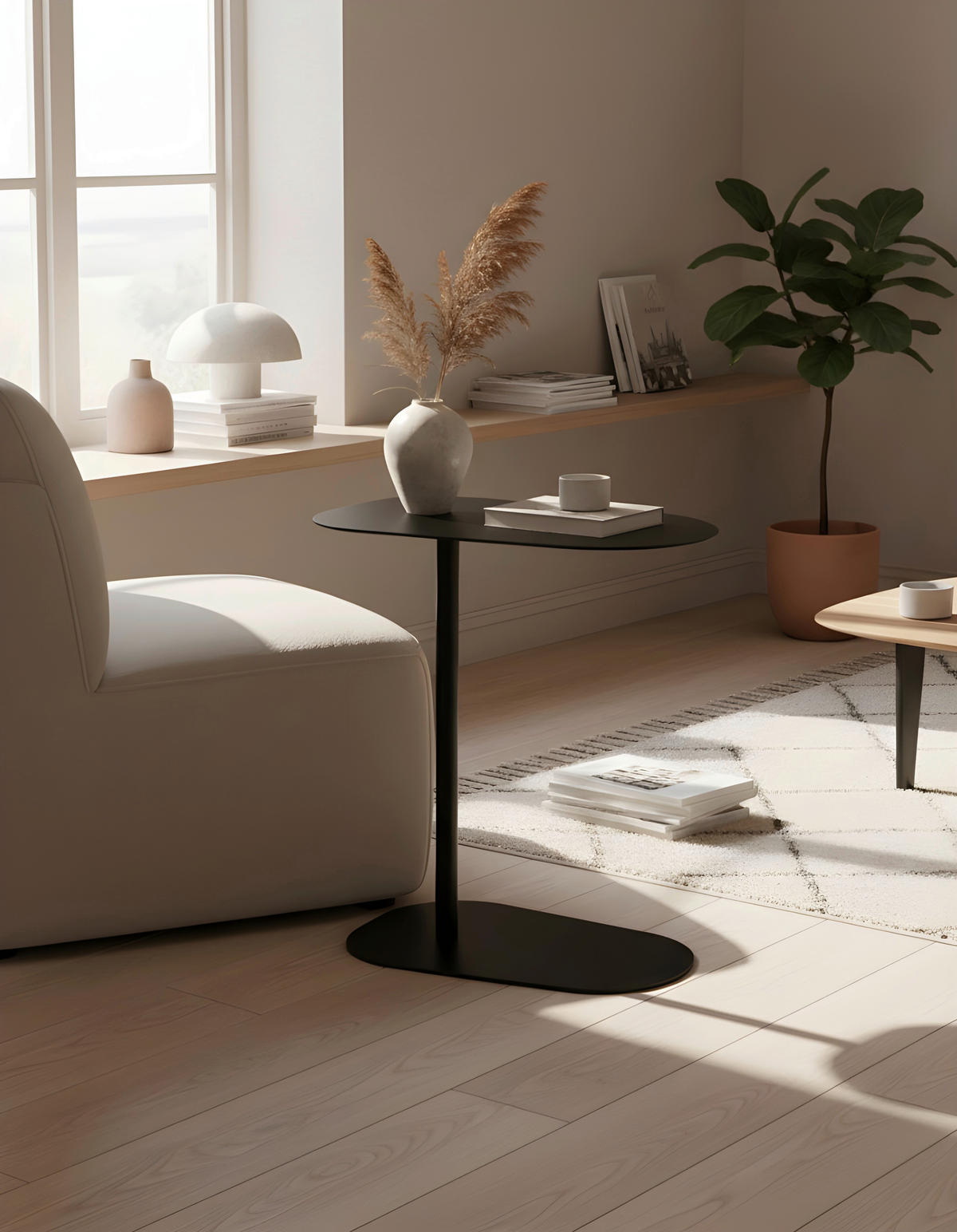 BEISTELLTISCH in Metall 53/38/60 cm  - Schwarz, Basics, Metall (53/38/60cm) - Novel