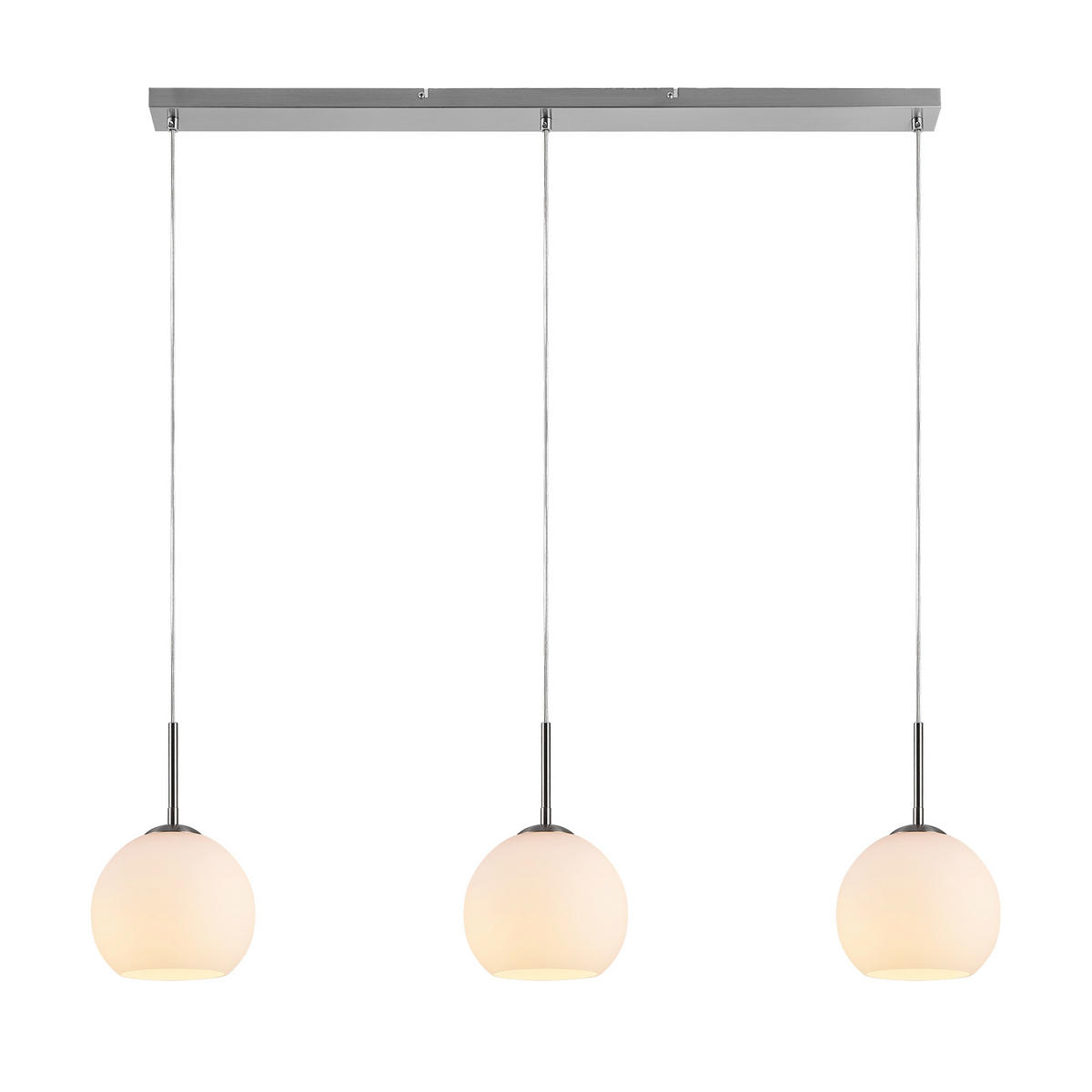 HÄNGELEUCHTE Leonie 110/20/150 cm   - Opal, Basics, Glas/Metall (110/20/150cm) - Novel