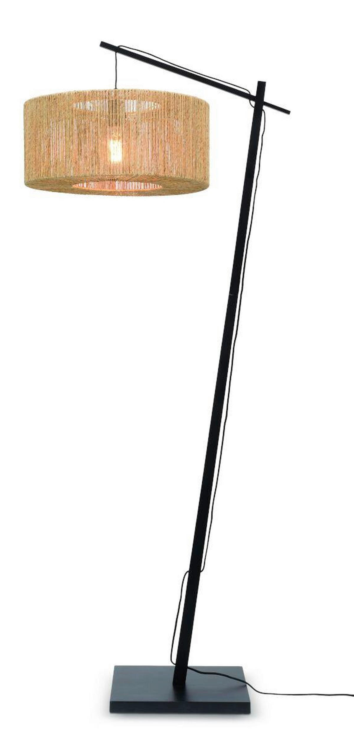 STOJACÍ LAMPA, 50/165/207 cm - černá/přírodní barvy, Trend (50/165/207cm) - Good & Mojo