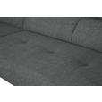 ECKSOFA in Webstoff Dunkelgrau  205/280 cm  - Dunkelgrau/Schwarz, Design, Textil/Metall (205/280cm) - Xora