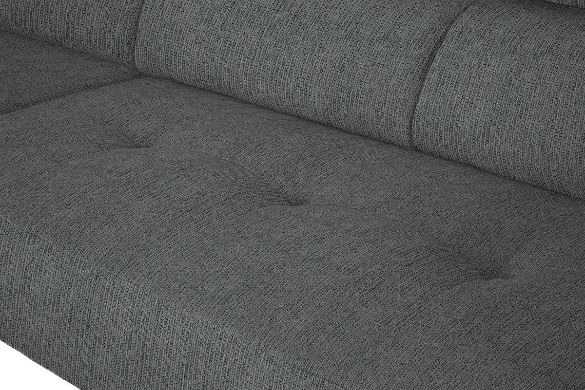 ECKSOFA in Webstoff Dunkelgrau  205/280 cm  - Dunkelgrau/Schwarz, Design, Textil/Metall (205/280cm) - Xora