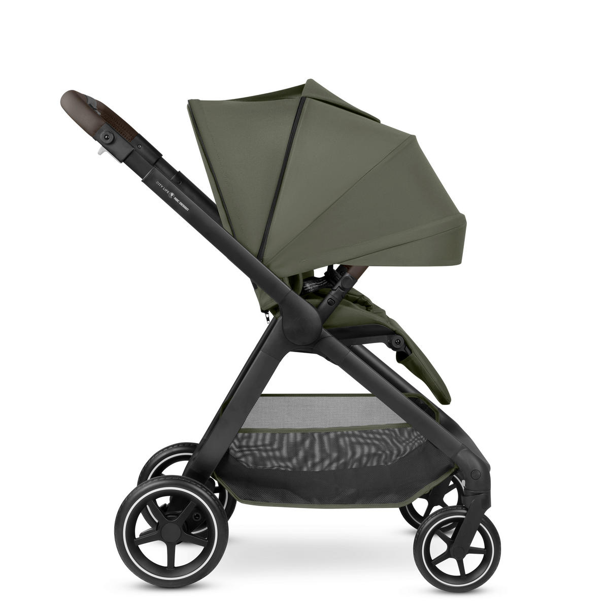 KINDERWAGENSET  City Life All in One Set  Avocado  - Schwarz/Olivgrün, Basics, Textil/Metall (82/52/107,5cm) - ABC Design