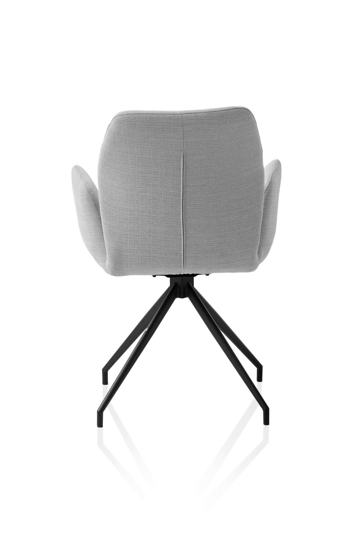 OTOČNÁ STOLIČKA, tkaná textília, svetlosivá - čierna/svetlosivá, Modern, kov/textil (59/88/58cm) - Livetastic