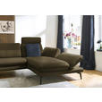 ECKSOFA in Echtleder Grün  308/195 cm  - Schwarz/Grün, Design, Leder/Metall (308/195cm) - Dieter Knoll