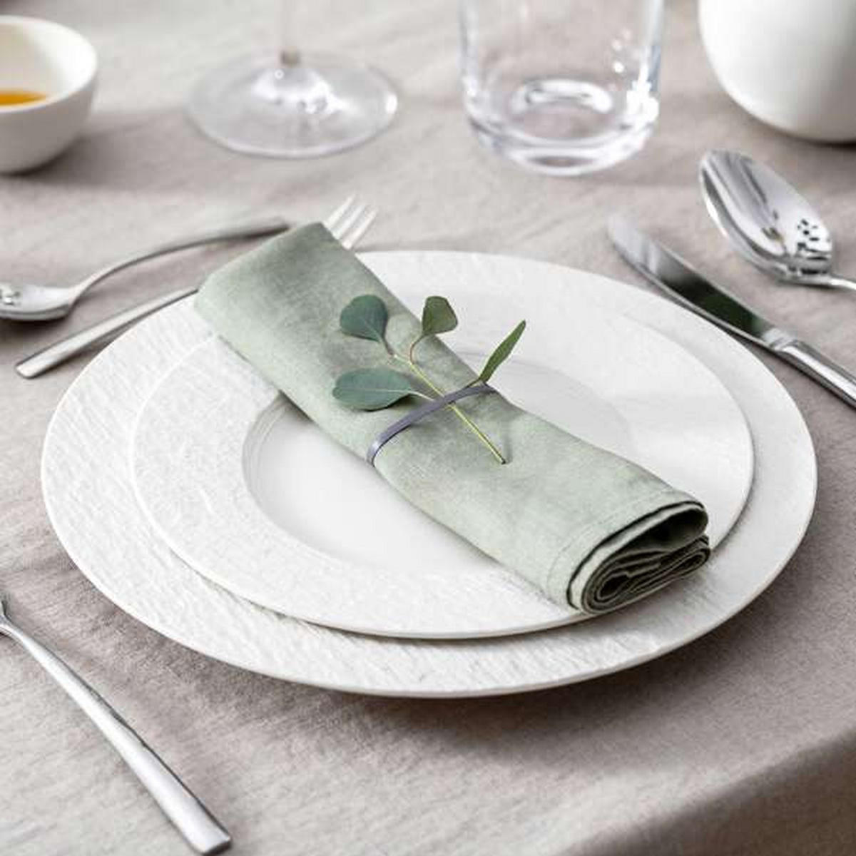 TAFELSERVICE Weiß 16-teilig Manufacture Rock blanc  - Weiß, KONVENTIONELL, Keramik - Villeroy & Boch