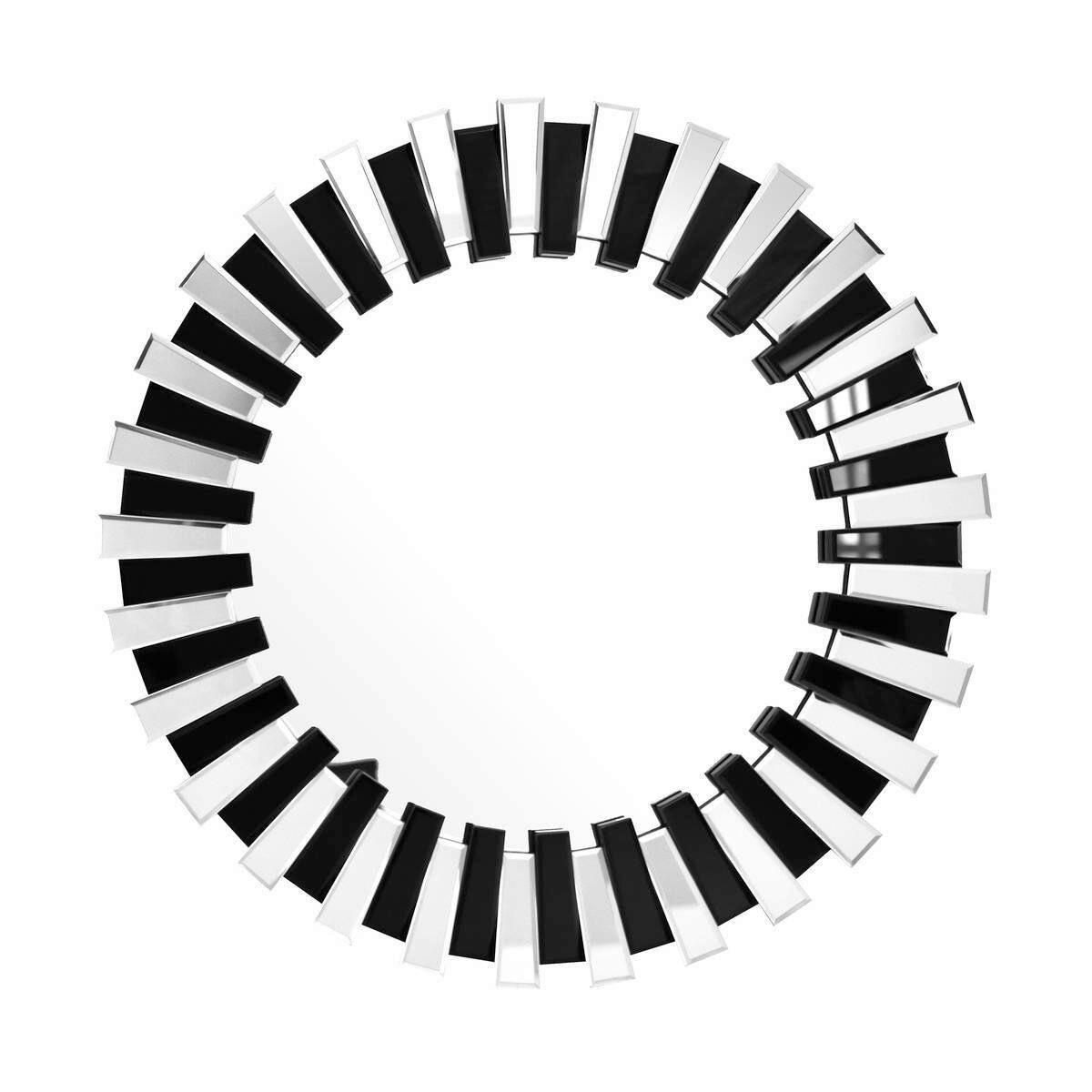 VÄGGSPEGEL 80/80/5 cm    - silver/svart, Basics, metall/glas (80/80/5cm) - Kayoom