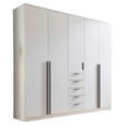 KLEIDERSCHRANK  in Weiß  - Schwarz/Weiß, KONVENTIONELL, Holzwerkstoff/Kunststoff (225/210/52cm) - Carryhome