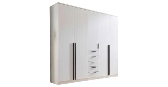 KLEIDERSCHRANK  in Weiß  - Schwarz/Weiß, KONVENTIONELL, Holzwerkstoff/Kunststoff (225/210/52cm) - Carryhome