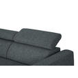 ECKSOFA in Chenille Grau  205/280 cm  - Schwarz/Grau, Design, Textil/Metall (205/280cm) - Xora