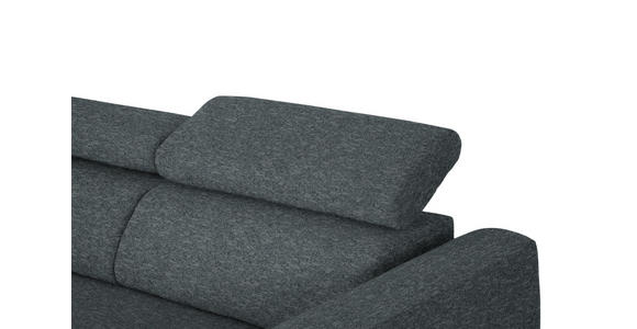 ECKSOFA in Chenille Grau 205/280 cm - Schwarz/Grau, Design, Textil/Metall (205/280cm) - Xora