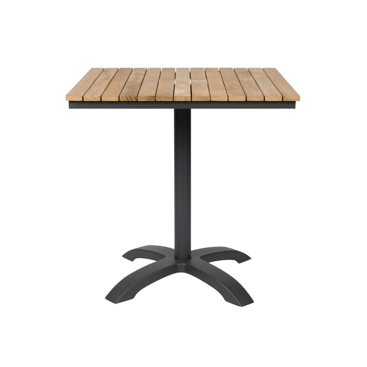 GARTENTISCH 70/70/74 cm  - Anthrazit/Naturfarben, Natur, Holz/Metall (70/70/74cm) - Gardenson