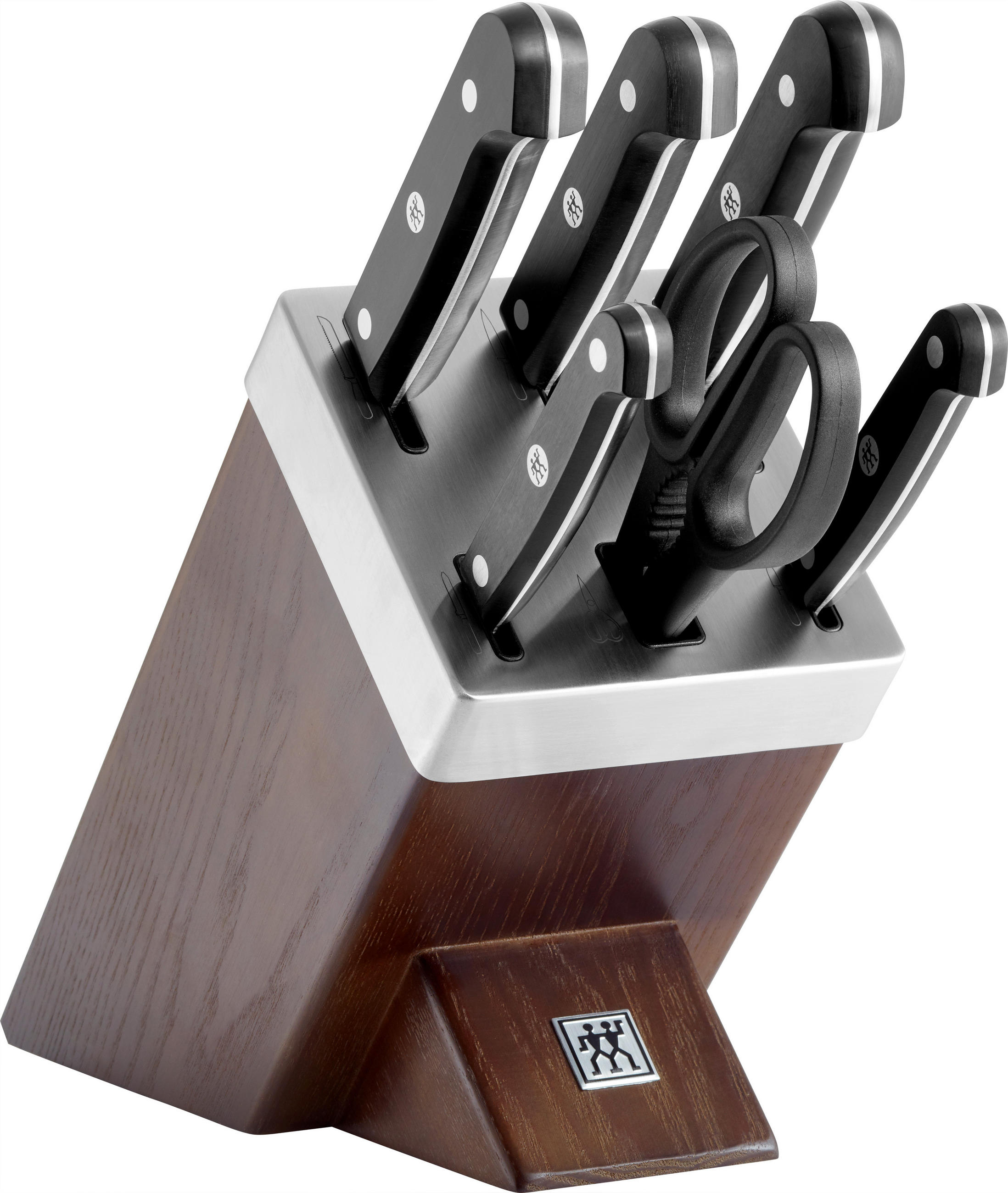 MESSERBLOCK ZWILLING GOURMET 7-teilig  - Eschefarben, Basics, Metall - Zwilling