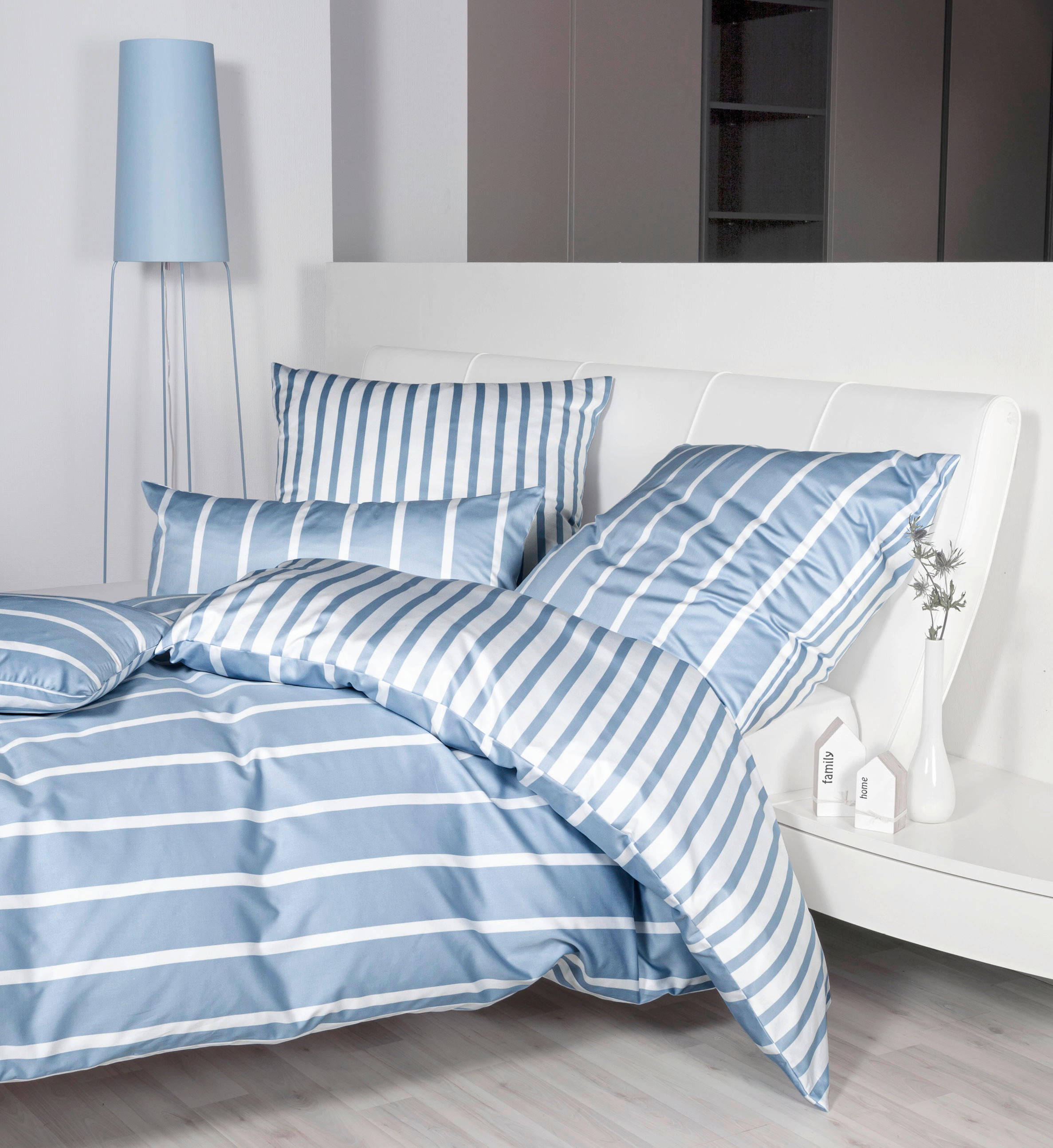 WENDEBETTWÄSCHE 155/200 cm  - Blau, Design, Textil (155/200cm) - Janine