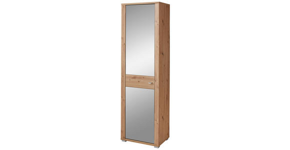 GARDEROBENSCHRANK 58/199/38 cm  - Chromfarben/Silberfarben, Design, Glas/Holzwerkstoff (58/199/38cm) - Xora