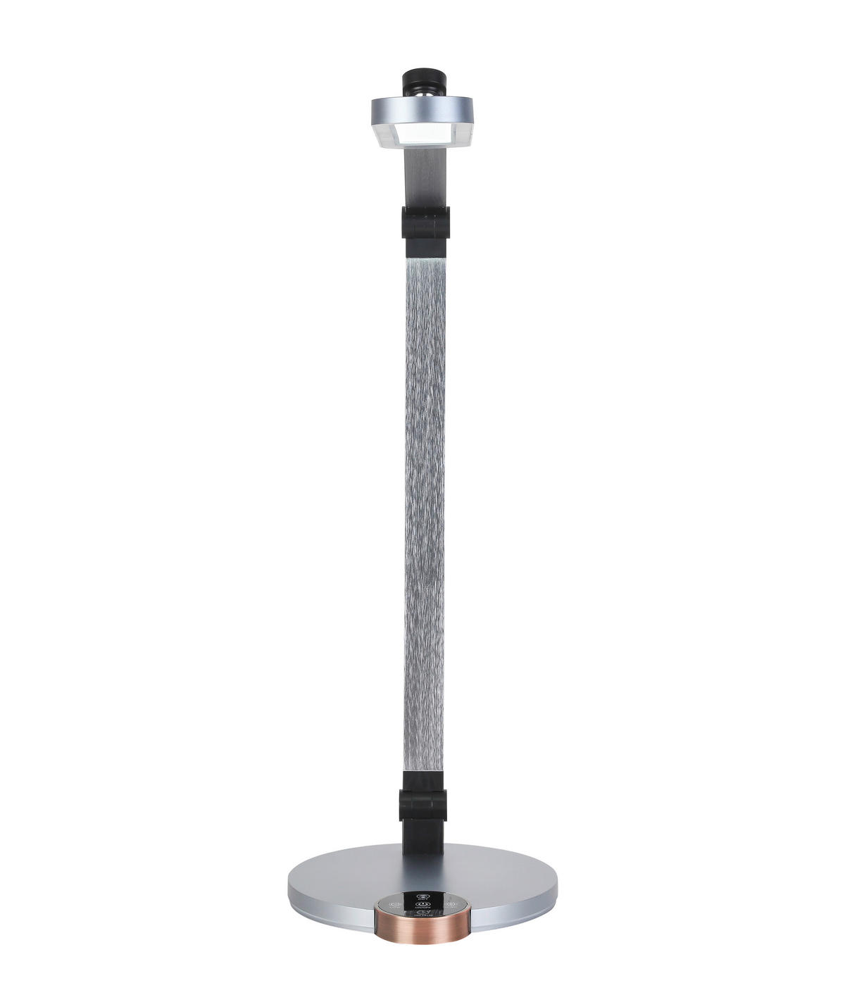 LED ÍRÓASZTALI LÁMPA - krómszínű/fekete, Basics, műanyag/fém (76cm) - Novel