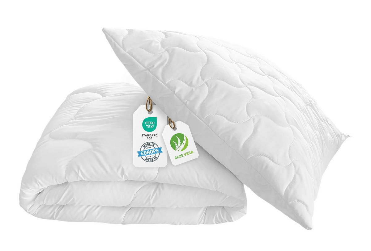 BETTENSET 140x200/70x90 cm  - Weiß, Basics, Textil (140x200/70x90cm)