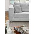 ECKSOFA Hellgrau Cord  - Hellgrau/Schwarz, KONVENTIONELL, Holz/Textil (212/155cm) - Carryhome