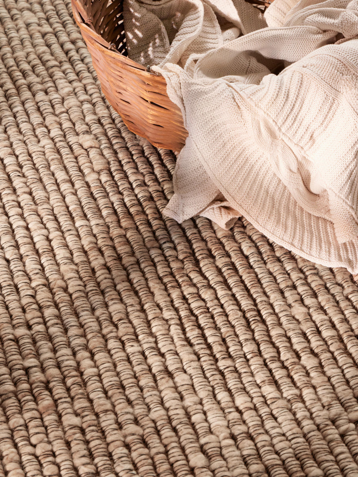 HANDWEBTEPPICH Wohnzimmer 200 cm Kollektion 1852 Wilma Multicolor, Beige rund  - Beige/Multicolor, Basics, Textil (200cm) - Villeroy & Boch
