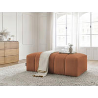 HOCKER ANNECY Bouclé Orange  - Schwarz/Orange, MODERN, Kunststoff/Textil (140/45/70cm)