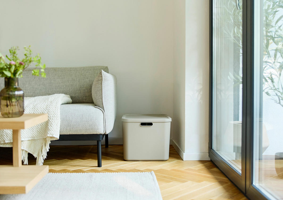 AUFBEWAHRUNGSBOX Albula  - Cappuccino, KONVENTIONELL, Kunststoff (48,9/40,5/34cm) - Rotho