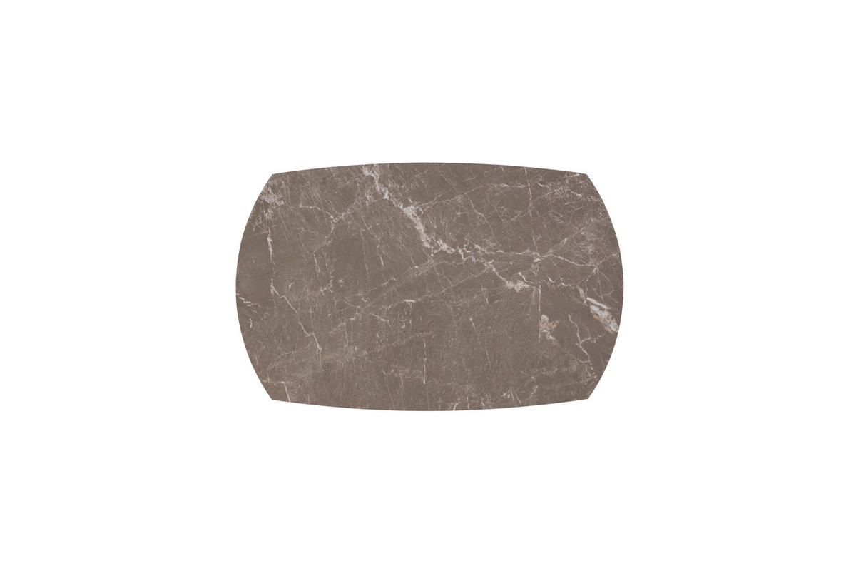 ESSTISCH Braun, Schwarz bootsförmig  ausziehbar  - Schwarz/Braun, Design, Keramik/Metall (140-205/90/76cm) - Connubia 