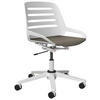 DREHSTUHL Weiß, Beige  - Beige/Weiß, Design, Kunststoff/Metall (70/68/40cm) - Aeris