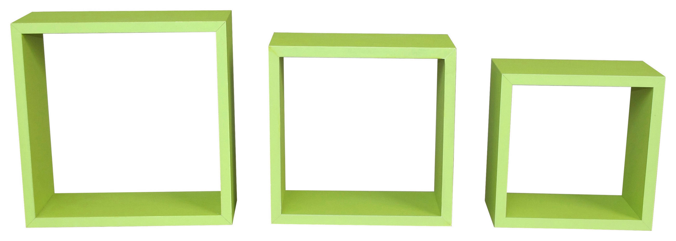 Wandregal Green Hornet B: 30/27/24 Cm 3-Tlg. Grün