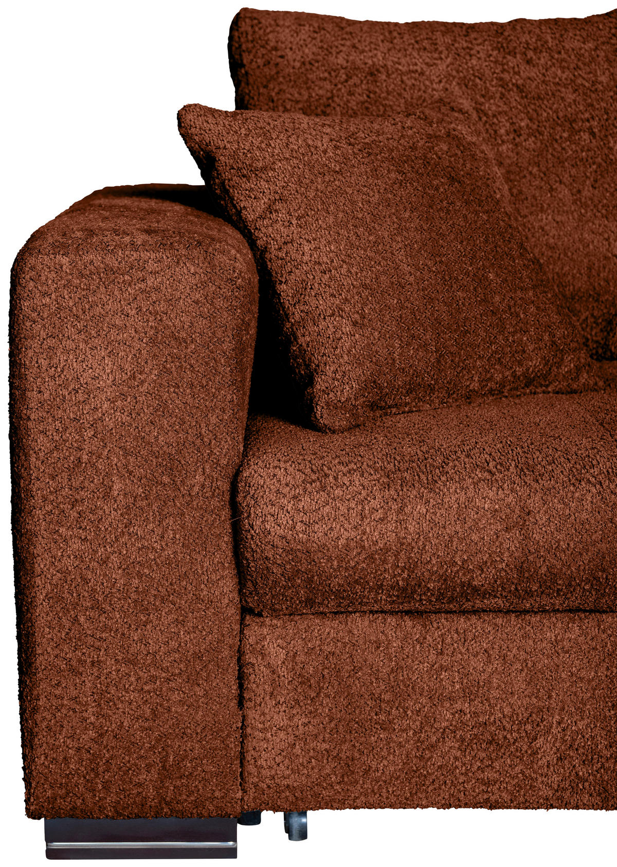 ECKSOFA Terracotta Webstoff  - Terracotta/Braun, KONVENTIONELL, Holz/Textil (170/235cm) - Carryhome